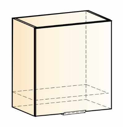 Шкаф навесной под вытяжку Стоун L600 Н566 (1 дв. гл.) (белый/полынь софттач) в Вологде - изображение 1