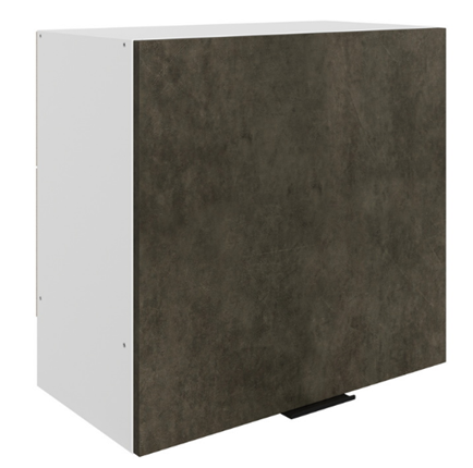 Шкаф навесной под вытяжку Стоун L600 Н566 (1 дв. гл.) (белый/камень темно-серый) в Вологде - изображение