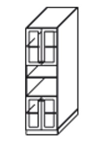 Кухонный шкаф Верона хозяйственный под технику 2070*400*525мм, глянец/софт в Вологде