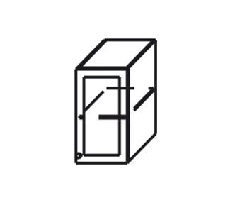Кухонный шкаф Верона настенный однодверный с полкой 718*200*320 мм, глянец/софт в Вологде
