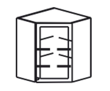 Кухонный шкаф Верона настенный угловой 918*600*600*320 мм без стекла (глухой), глянец/софт в Вологде