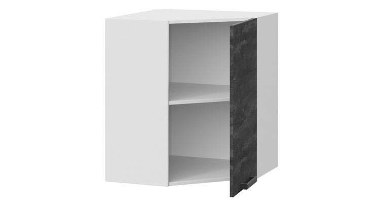 Шкаф кухонный угловой Детройт 1В6У (Белый/Угольный Камень) в Вологде - изображение 1