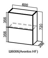Барный навесной шкаф Вектор, Ш600б/720, (Aventos HF) в Вологде - предосмотр