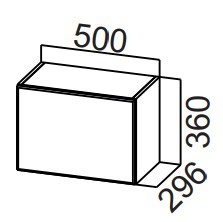 Шкаф кухонный настенный Стайл, ШГ500/360 горизонтальный, МДФ в Вологде - предосмотр