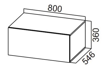 Шкаф кухонный настенный Стайл, ШГ800г/360 горизонтальный, МДФ в Вологде - предосмотр