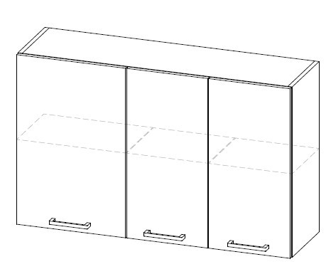 Навесной шкаф Эконика 62*100*28 см в Вологде - изображение 1