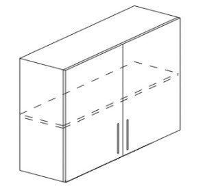 Навесной шкаф Некст МДФ А10 72*80*30см МДФ премиум, глянец, металик в Вологде - предосмотр