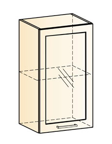 Шкаф навесной Яна L400 Н720 (1 дв. рам.) в Вологде - предосмотр