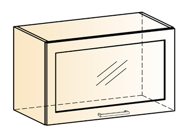 Шкаф навесной Яна L600 Н360 (1 дв. рам.) в Вологде - предосмотр