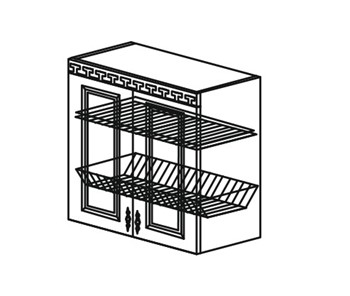 Шкаф кухонный Веста настенный двухдверный с сушкой 718*800*323мм в Вологде - предосмотр