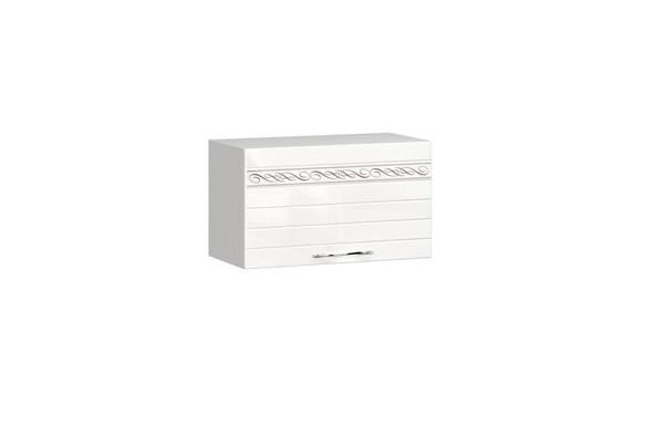 Шкаф кухонный для вытяжки Анастасия 600 002.021.000 белый глянец в Вологде - изображение