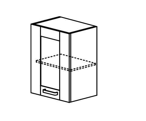 Шкаф кухонный Квадро настенный однодверный с полкой 718*500*320 мм в Вологде - изображение