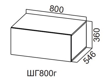 Распашной кухонный шкаф Модерн New, ШГ800г/360, МДФ в Вологде - предосмотр