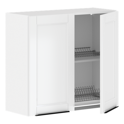 Кухонный шкаф навесной с посудосушителем SICILIA Белый MHSU 8072.1C (800х320х720) в Вологде - изображение
