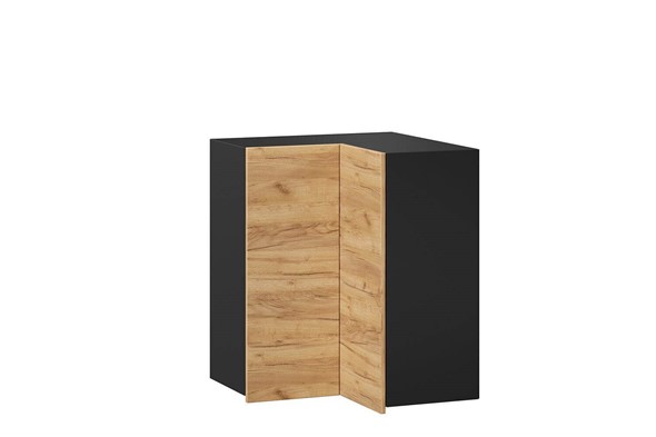 Шкаф кухонный угловой Шервуд, ЛД 281.500.000.042, дуб золотой/черный в Вологде - изображение