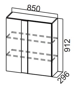 Кухонный угловой шкаф Стайл, Ш850у/912, МДФ в Вологде