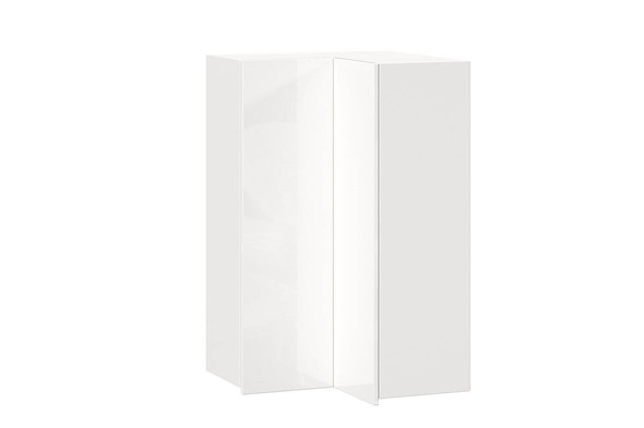 Шкаф кухонный угловой высокий Шервуд, ЛД 281.570.000.170, белый/белый глянец в Вологде - изображение