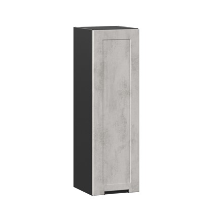 Навесной шкаф 300 высокий Джамис ЛД 296.410.000.066, Чёрный/Белый камень в Вологде - изображение