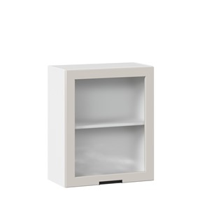 Кухонный шкаф 600 со стеклом Джамис ЛД 296.350.000.105, Белый/Кашмир в Вологде - предосмотр