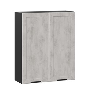 Кухонный шкаф 800 высокий Джамис ЛД 296.460.000.029, Чёрный/Белый камень в Вологде