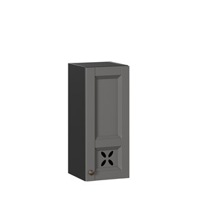 Навесной кухонный шкаф Амели-3 300 ЛД 299.310.000.022, Черный/Оникс серый в Вологде - предосмотр