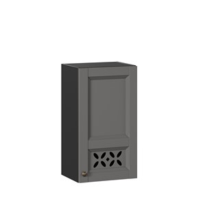 Кухонный навесной шкаф Амели-3 400 ЛД 299.320.000.025, Черный/Оникс серый в Вологде - предосмотр