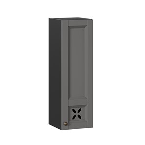 Настенный шкаф Амели-3 высокий 300 ЛД 299.410.000.038, Черный/Оникс серый в Вологде
