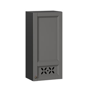 Шкаф навесной Амели-3 высокий 400 ЛД 299.420.000.041, Черный/Оникс серый в Вологде