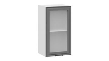 Навесной кухонный шкаф Белладжио 1В4С (Белый, Софт графит) в Вологде - предосмотр