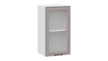 Навесной шкаф Белладжио 1В4С (Белый, Софт капучино) в Вологде - предосмотр