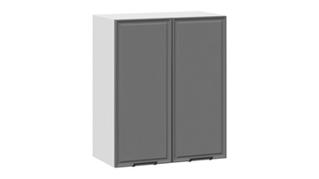 Навесной кухонный шкаф Белладжио 1В6 (Белый, Софт графит) в Вологде