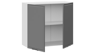 Навесной кухонный шкаф Белладжио 1В8 (Белый, Софт графит) в Вологде - предосмотр 1