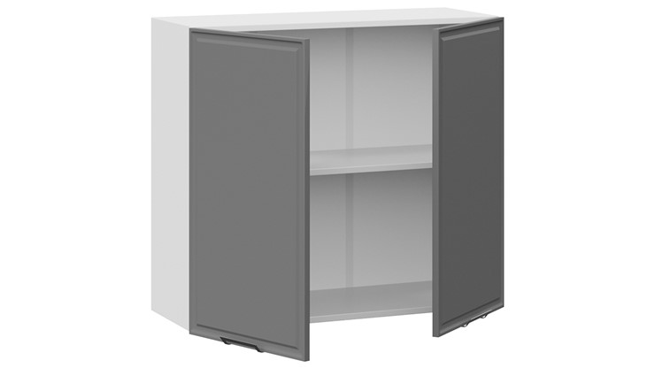 Навесной кухонный шкаф Белладжио 1В8 (Белый, Софт графит) в Вологде - изображение 1