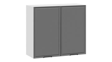 Навесной кухонный шкаф Белладжио 1В8 (Белый, Софт графит) в Вологде - предосмотр