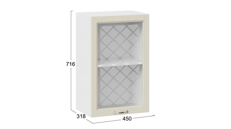 Кухонный шкаф Бьянка 1В45С (Белый/Дуб ваниль) в Вологде - изображение 2