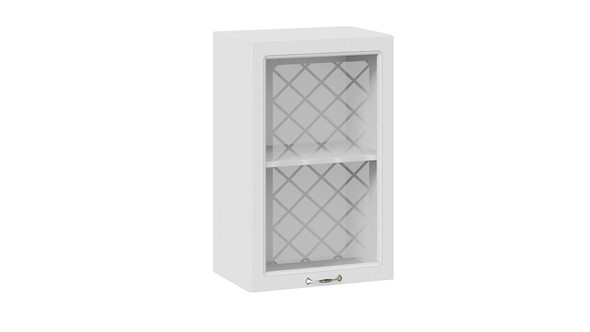 Навесной кухонный шкаф Бьянка 1В45С (Белый/Дуб белый) в Вологде - изображение