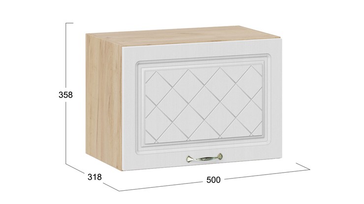 Кухонный шкаф Бьянка 1В5Г (Дуб крафт золотой/Дуб белый) в Вологде - изображение 2