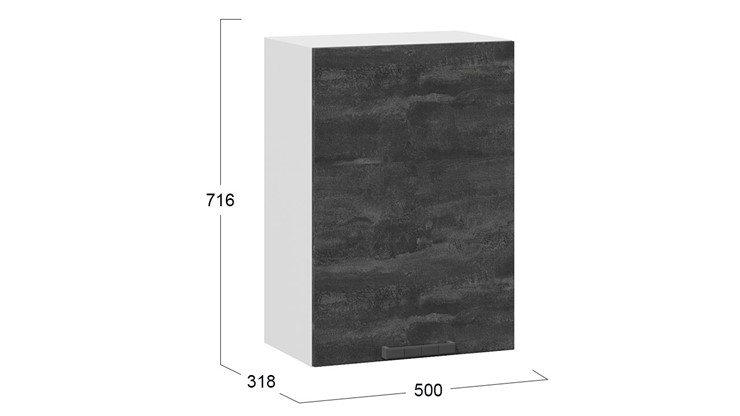 Шкаф кухонный Детройт 1В5 (Белый/Угольный Камень) в Вологде - изображение 2