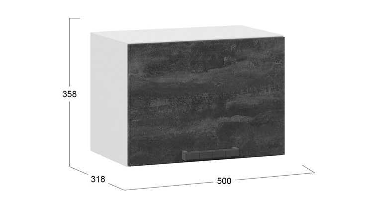 Шкаф кухонный Детройт 1В5Г (Белый/Угольный Камень) в Вологде - изображение 2