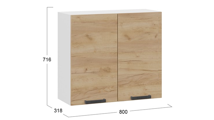 Кухонный шкаф Детройт 1В8 (Белый/Дуб Крафт золотой) в Вологде - изображение 2