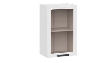 Навесной кухонный шкаф Детройт исп. 2 1В45С (Белый/Белый глянец) в Вологде - предосмотр