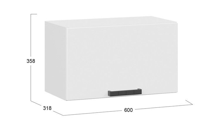 Шкаф кухонный Детройт исп. 2 1В6Г (Белый/Белый глянец) в Вологде - изображение 2