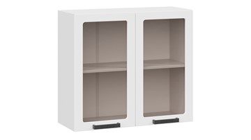 Навесной кухонный шкаф Детройт исп. 2 1В8С (Белый/Белый глянец) в Вологде - предосмотр