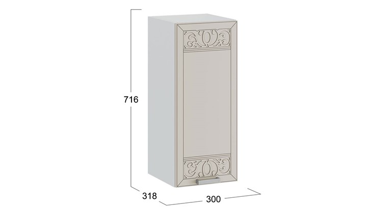Навесной шкаф Долорес 1В3 (Белый/Крем) в Вологде - изображение 2