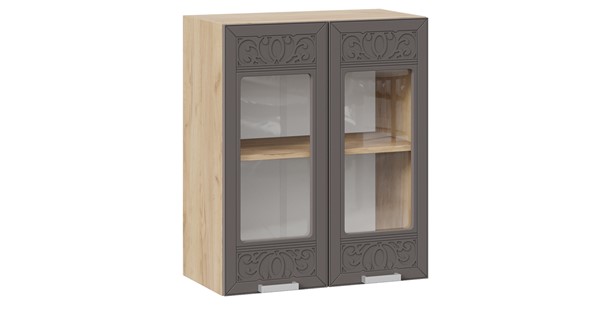 Кухонный шкаф Долорес 1В6С (Дуб крафт золотой/Муссон) в Вологде - изображение