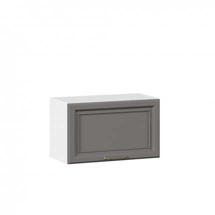 Настенный шкаф Джелатто 600 горизонтальный ЛД 241.710.000.119, Белый/Оникс серый в Вологде - изображение