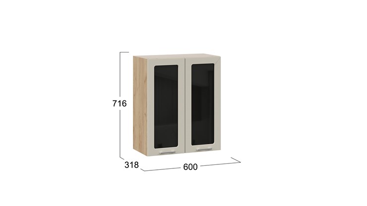 Кухонный шкаф Габриэлла 1В6С (Дуб Крафт золотой/Крем) в Вологде - изображение 2