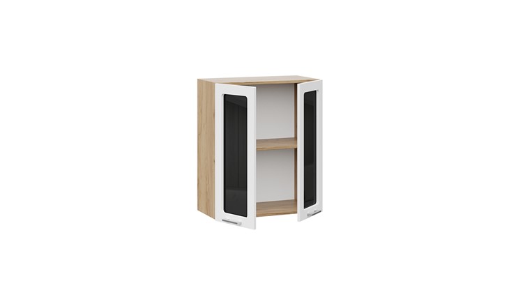 Навесной шкаф Габриэлла 1В6С (Дуб Крафт золотой/Сноу) в Вологде - изображение 1