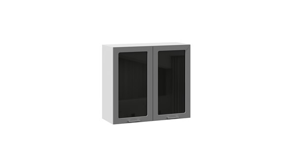 Навесной шкаф Габриэлла 1В8С (Белый/Титан) в Вологде - изображение
