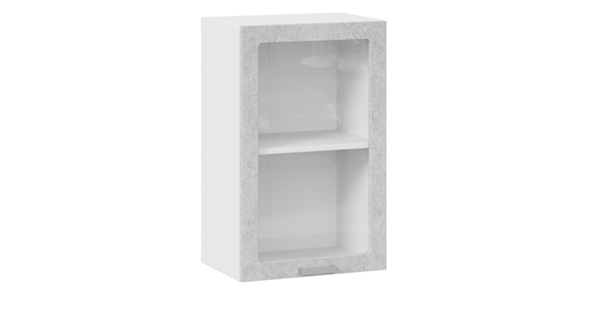 Шкаф настенный Гранита 1В45С (Белый/Бетон снежный) в Вологде - изображение